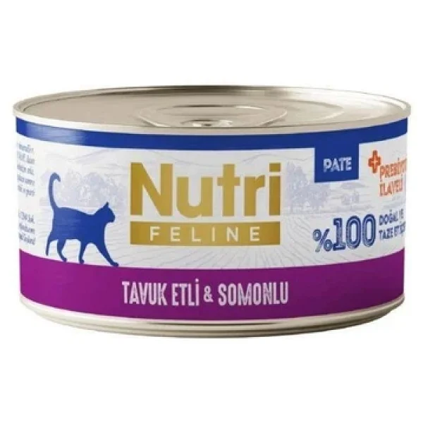 Nutri Feline Tavuklu Somonlu Probiyotikli 70 Gr Yetişkin Konserve Kedi Maması - Görsel 6
