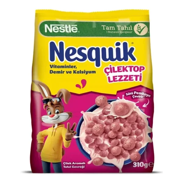 Nesquik Çilektop Lezzeti 310 Gr Mısır Gevreği X 2 Adet - Görsel 6