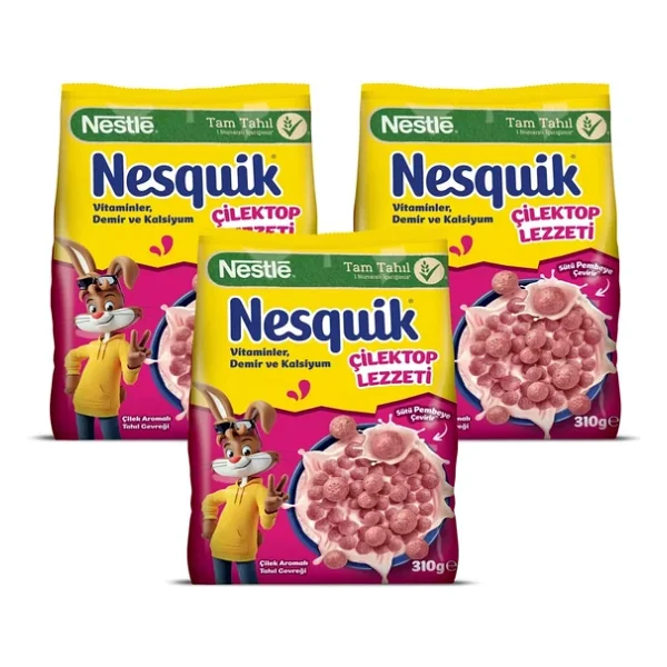 Nesquik Çilektop Lezzeti 310 Gr Mısır Gevreği X 3 Adet - Görsel 5