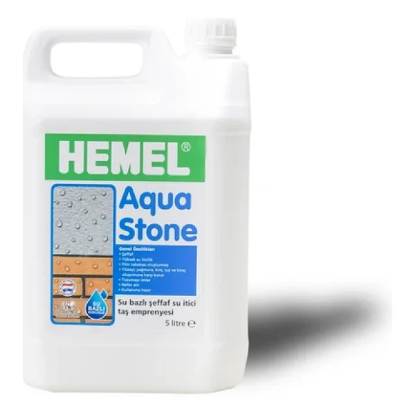 Hemel Aqua Stone Su Bazlı Doğal Taş Koruyucu Emprenye Şeffaf 5 Lt - Görsel 3