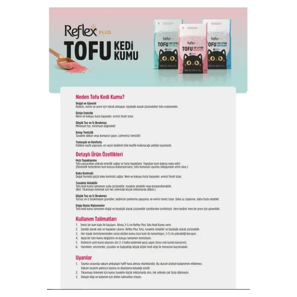 Reflex Tofu Marsilya Sabunu Kokulu Kedi Kumu 4 X 7 Lt - Görsel 3