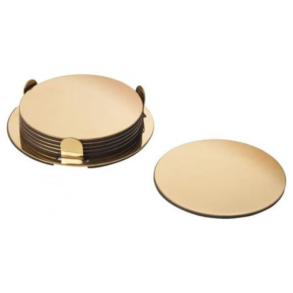Bardak Altlığı 6 Lı Gold Renk Ikea 8.5 Cm Pirinç Rengi Bardak Altlığı Sunum - Görsel 6