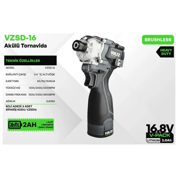 Voltz Vzsd-16 20 V Vidalama Makinesi - Görsel 4