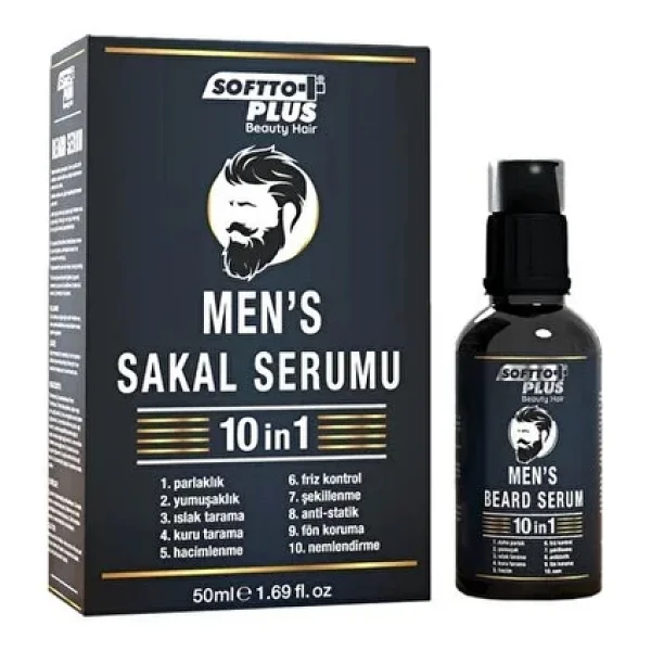 Softto Plus Men's Sakal Serumu 10 In 1 50 Ml - Görsel 3