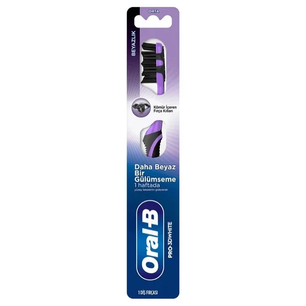Oral-B Pro 3d Whıte Kömürlü Orta Diş Fırçası - Görsel 3