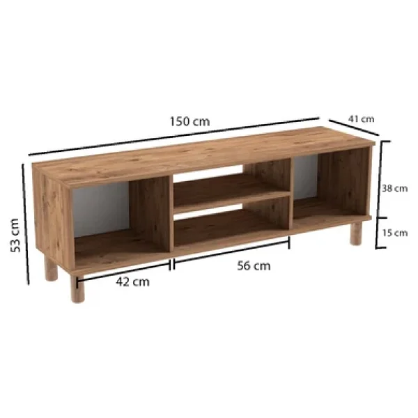 Bohem TV Ünitesi 150 Cm N Çizgili Mdf Kapak - 150 Cm N Çizgili 150 Cm N Çizgili - Görsel 6