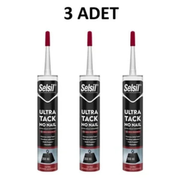 Selsil Ultra Tack Beyaz Silikon 290 Ml 3 Adet - Görsel 4
