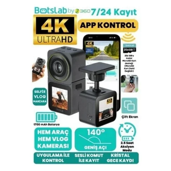 Botslab 360+ V9h 4K Araç Kamerası - Görsel 4