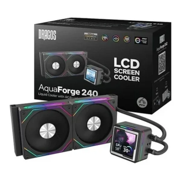 Dragos Aquaforge Argb Siyah 240 Mm İşlemci Sıvı Soğutucu - Görsel 3