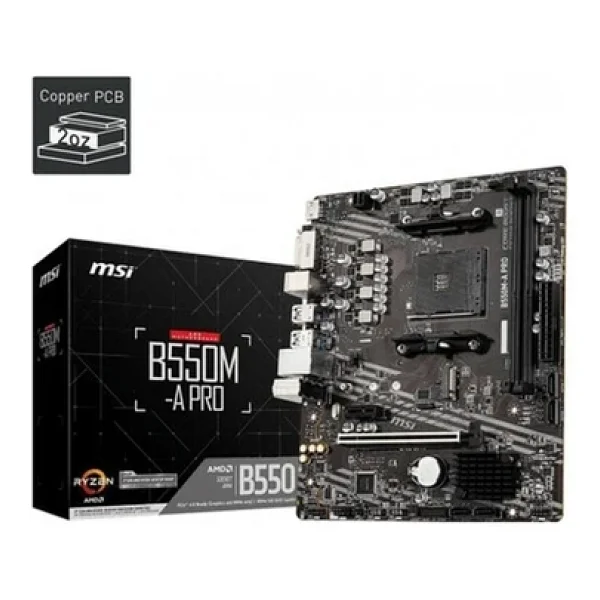 MSI B550M-A Pro AMD AM4 DDR4 Micro ATX Anakart - Görsel 3