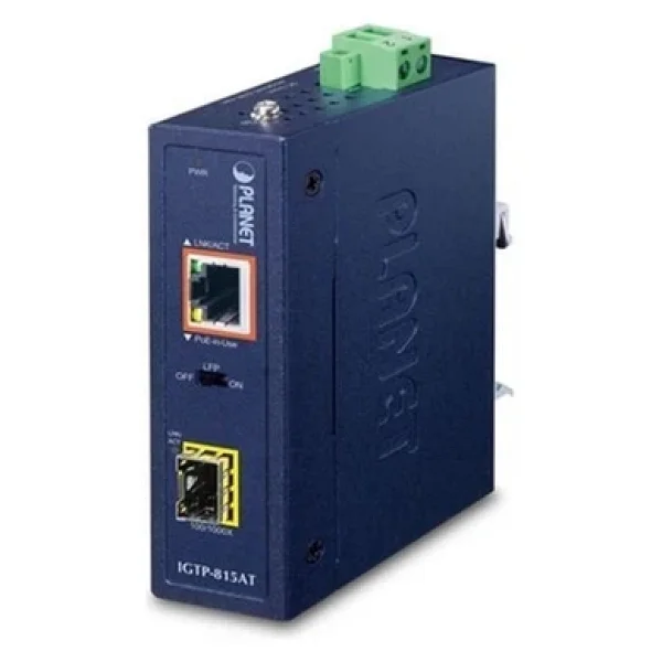 Planet Industrial Compact 100/1000base-X To 10/100/1000base-T 802.3at Poe+ Media Converter - Görsel 3