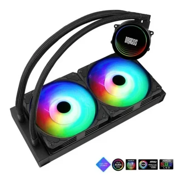 Dragos Vortex V-240 Argb 240 Mm İşlemci Sıvı Soğutucu - Görsel 3