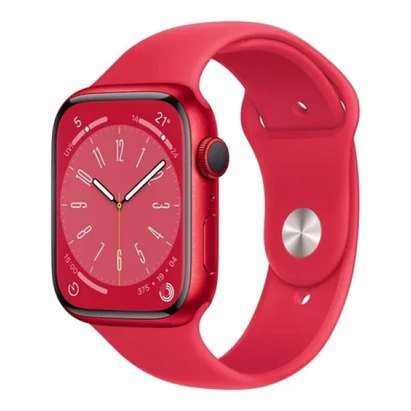 Apple Watch Series 8 GPS 45mm Kırmızı Alüminyum Kasa Ve Spor Kordon Akıllı Saat - Görsel 2