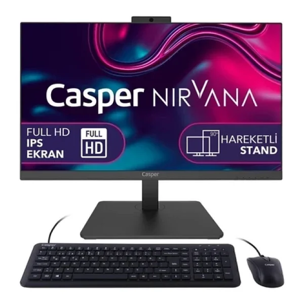 Casper Nirvana A60.5700-Bv00x-V Ryzen 7 5700u 16 GB 500 GB SSD Radeon Graphics 23.8" Full HD All İn One PC - Görsel 3