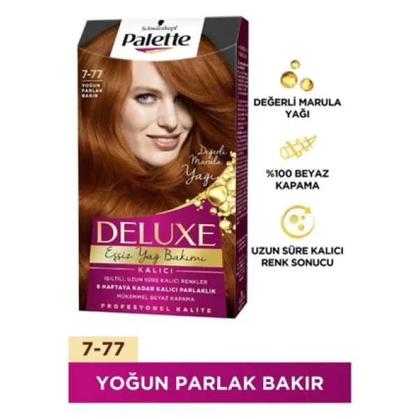 Palette Deluxe 7.77 Yoğun Bakır Saç Boyası - Görsel 6