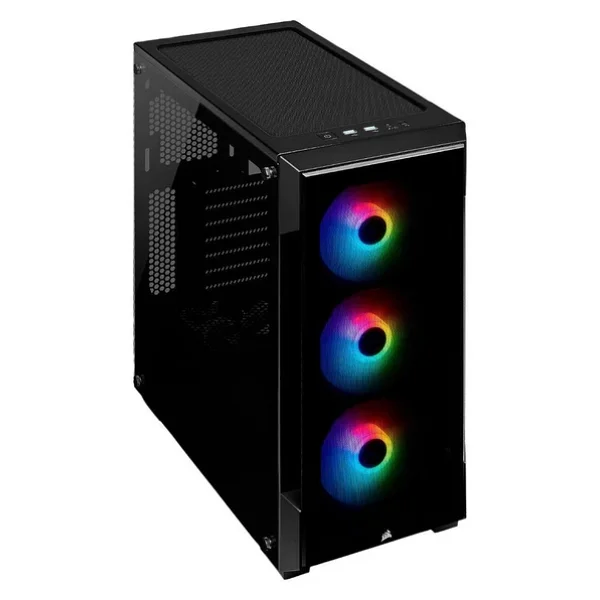 Corsair iCUE 220T RGB Siyah CC-9011190-WW Led Fanlı ATX Oyuncu Kasası - Görsel 3