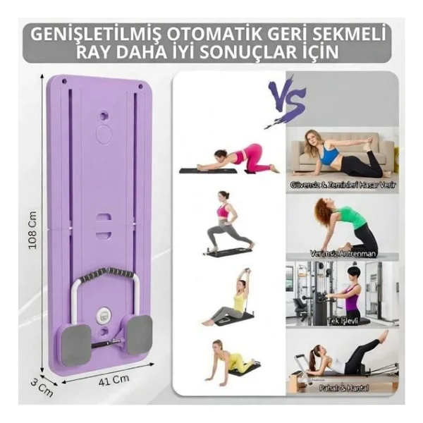 Avessa Reformer-200 Pilates Reformer Seti Mor - Görsel 7