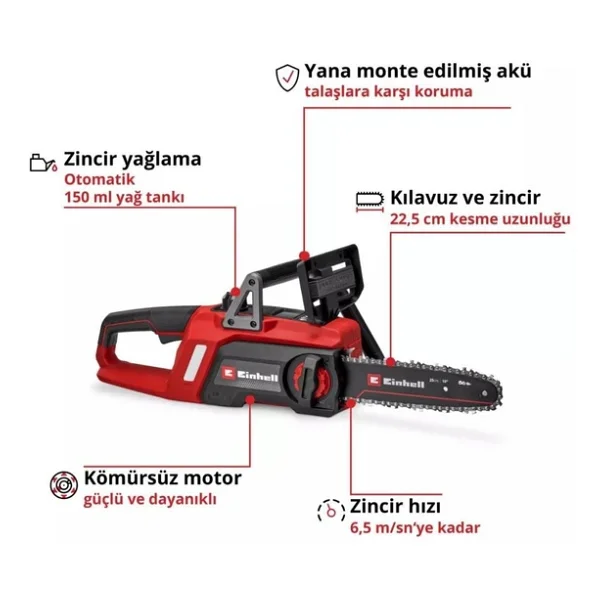 Einhell Ge-Lc 18/25 Li Motorlu Testere - Görsel 2