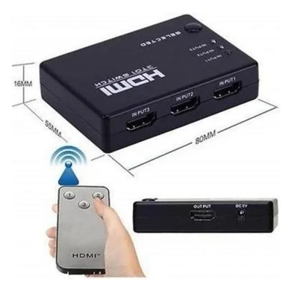 Alfais 4750 3 Giriş 1 Çıkış Kumandalı HDMI Switch - Görsel 6