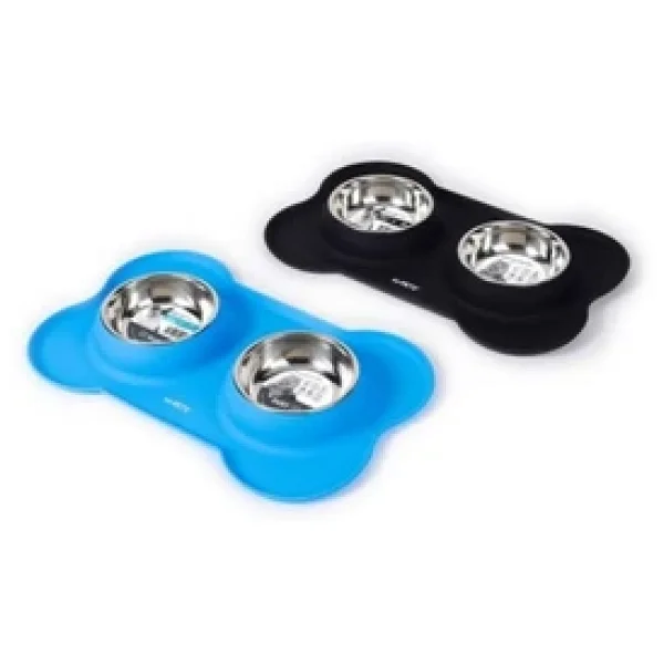 M-Pets Duet Silicone Mat Mama Kabı Black 2x400ml - Görsel 3