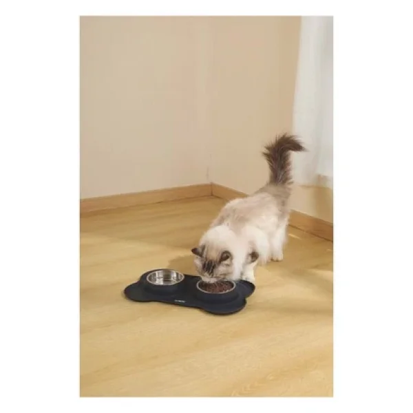 M-Pets Duet Silicone Mat Mama Kabı Black 2x400ml - Görsel 4