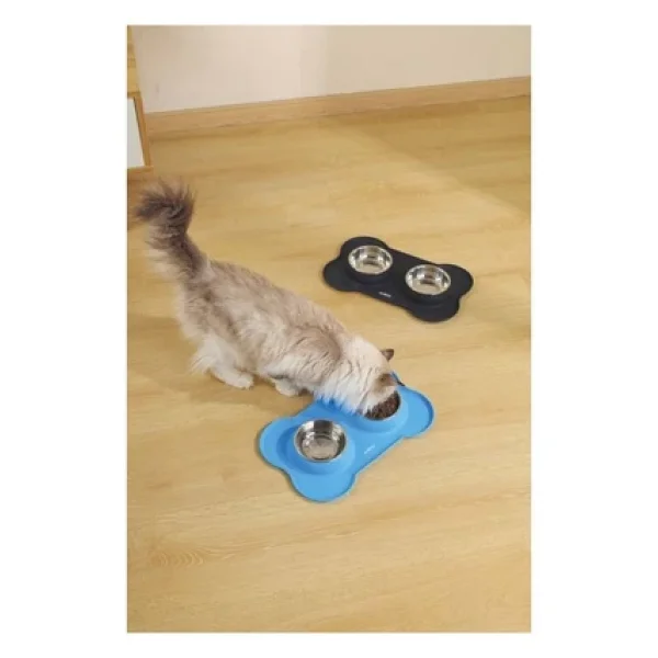 M-Pets Duet Silicone Mat Mama Kabı Black 2x400ml - Görsel 5
