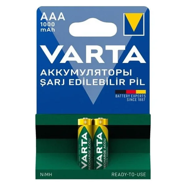 Varta 5703 1000 mAh 2'li Şarjlı Aaa İnce Kalem Pil - Görsel 5