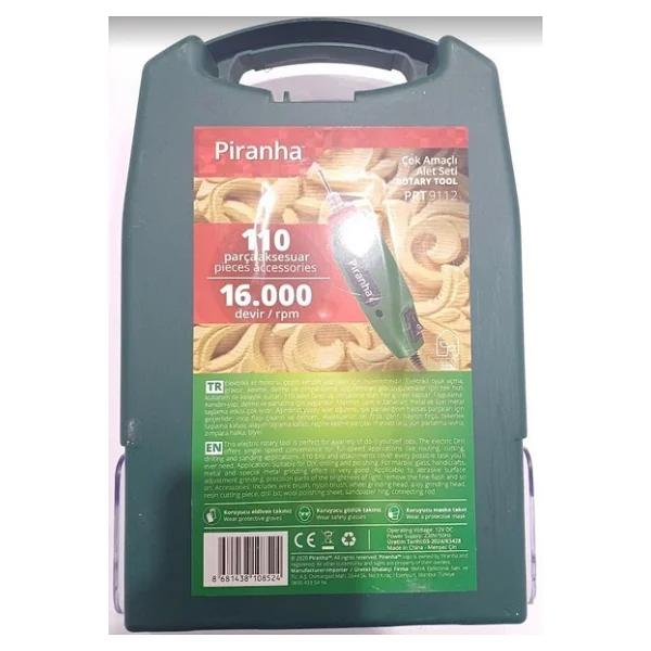 Piranha 110 Parça Mini Taşlama Gravür Seti - Görsel 6