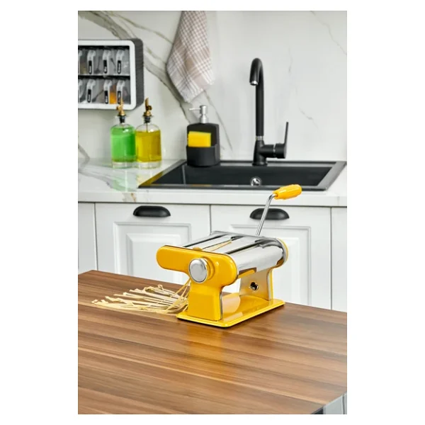 Cooker 3 Fonksiyonlu Hamur Erişte Makarna Kesme Makinesi Sarı Ckr3847 - Görsel 2