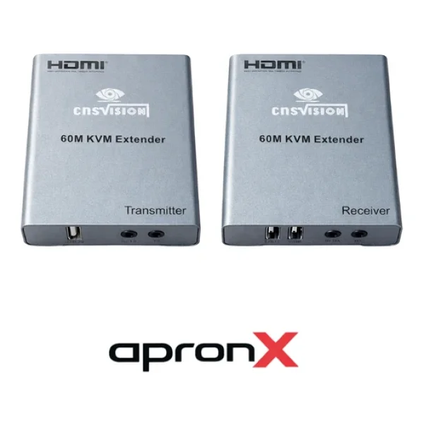 Apronx Cat5e / Cat6 60 Metre Kvm Hdmi USB Extender - Görsel 3