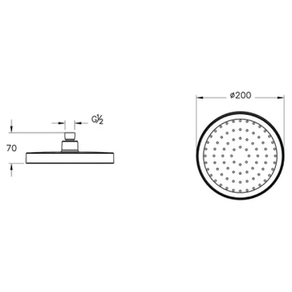 Artema Base Round Duş Başlığı 1f 200 Mm Krom A45904 - Görsel 7