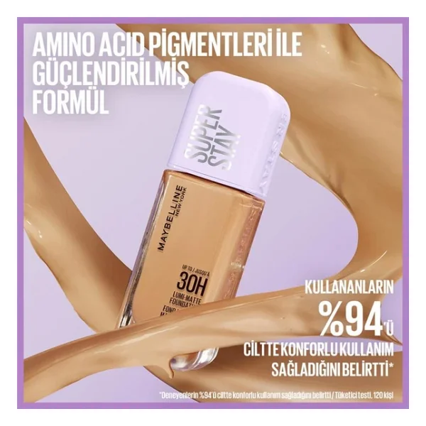 Maybelline New York Super Stay Lumi Matte 118 30 Ml Likit Fondöten - Görsel 5