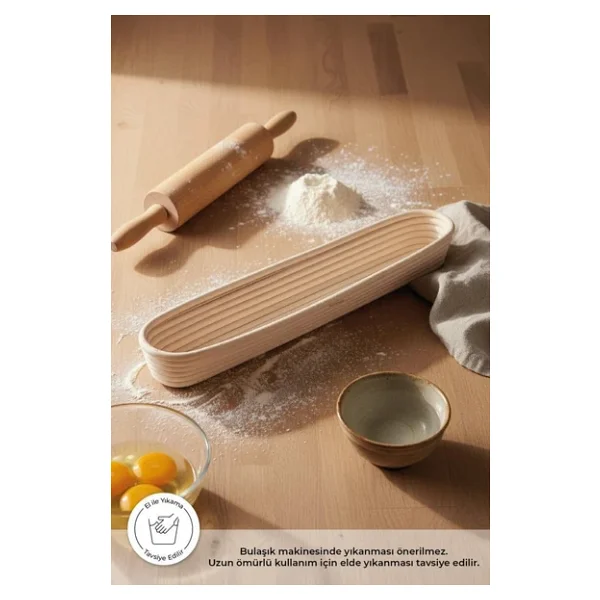 Bambum Puder - Ekmek Mayalama Sepeti Oval 44 Cm - Görsel 7