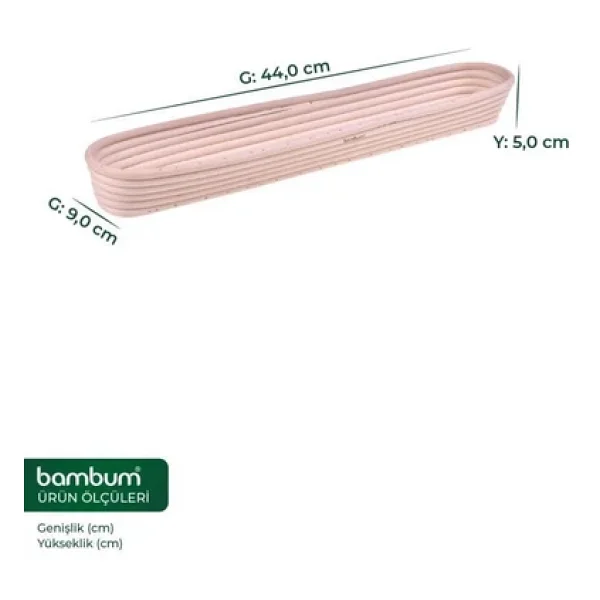 Bambum Puder - Ekmek Mayalama Sepeti Oval 44 Cm - Görsel 8