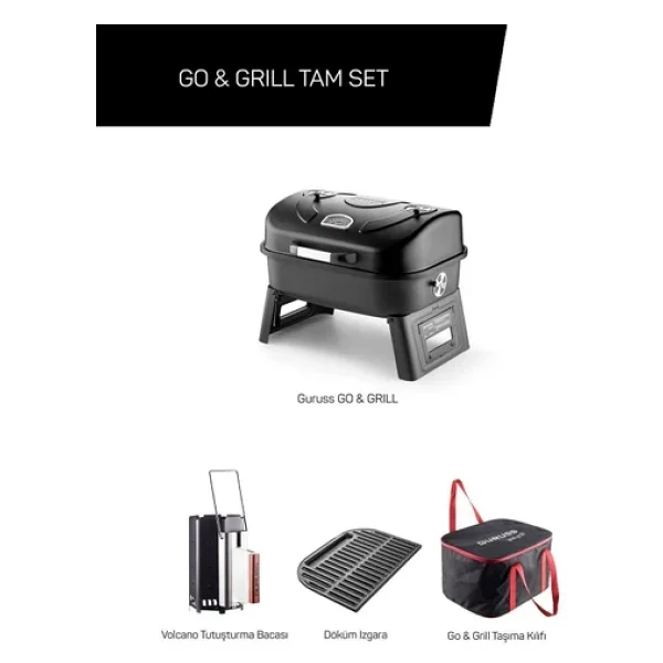 Guruss Go & Grill Tam Set Barbekü Mangal - Görsel 3