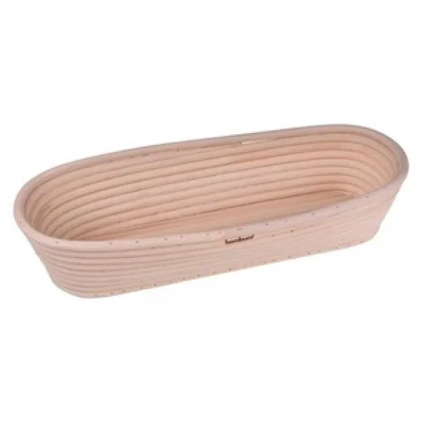 Bambum Puder Oval Ekmek Mayalama Sepeti, 35 Cm, Doğal Rattan - Görsel 6