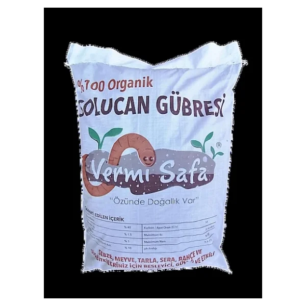 %100 Organik Vermisafa Katı Solucan Gübresi 10 KG Lamine Çuvallı - Görsel 3
