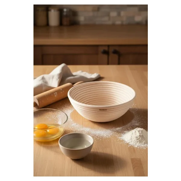 Bambum Puder - Ekmek Mayalama Sepeti Yuvarlak 22 Cm - Görsel 5