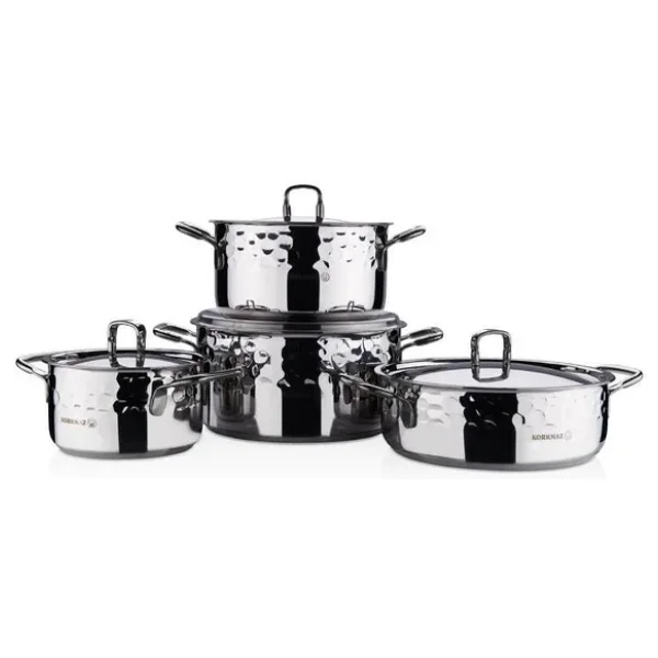Korkmaz Erna A1963-1 Inox 8 Parça Tencere Seti - Görsel 4