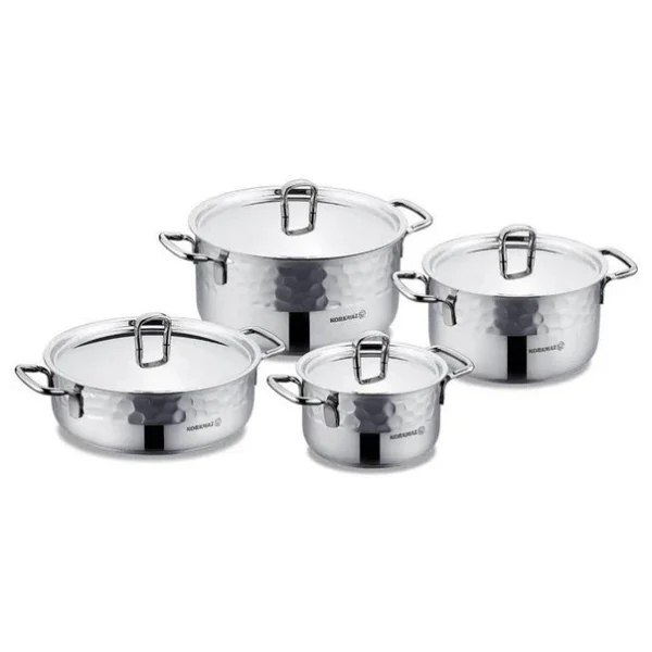 Korkmaz Erna A1963-1 Inox 8 Parça Tencere Seti - Görsel 3
