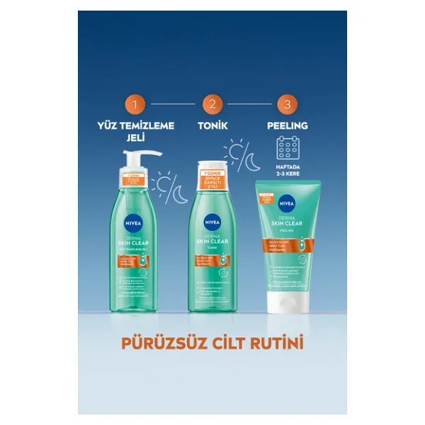Nıvea Derma Skin Clear Sivilce Karşıtı Yüz Temizleyici Peeling 150ml, Arındırıcı, Salisilik Asit - Görsel 7