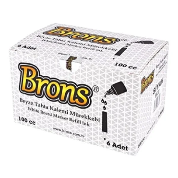 Brons Br-354 100 Cc 6 'lı Beyaz Tahta Kalem Mürekkebi Mavi - Görsel 5