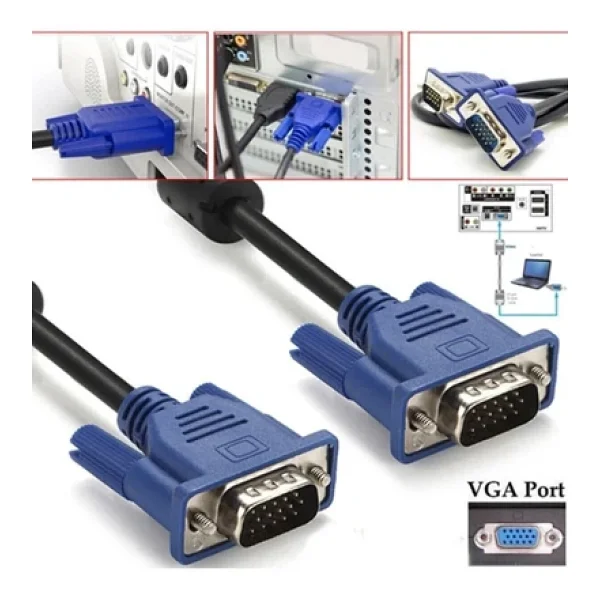 1.5 M Vga Görüntü Kablosu 1.5 Metre Monitör Kablosu Vga Kablo - Görsel 4