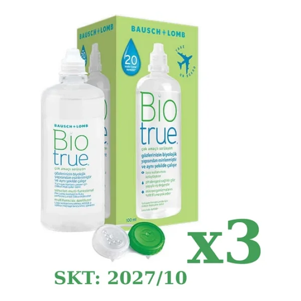 Biotrue Çok Amaçlı 300 Ml 3 Adet Lens Solüsyonu - Görsel 5