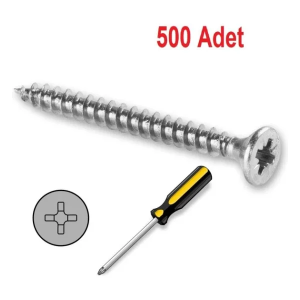 Meridyen Sunta Vidası 6,0x120 Mm 50 Adet - Görsel 4