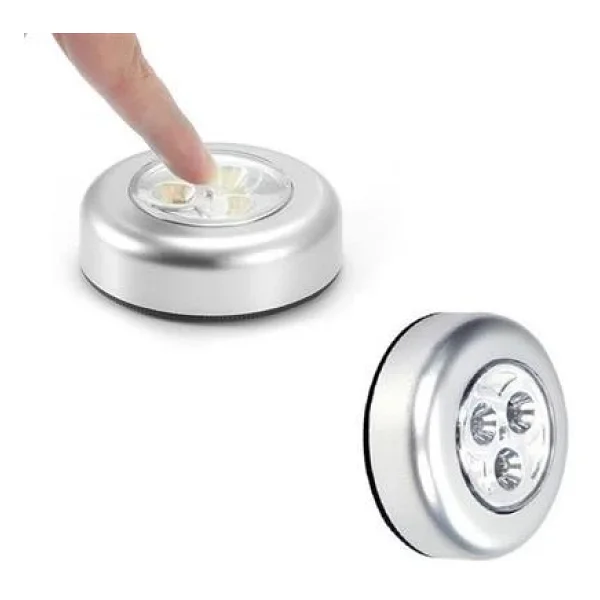 Kablosuz Spot Pilli Dokunmatik LED Lamba 3 Ledli Dolap Lambası - Görsel 2