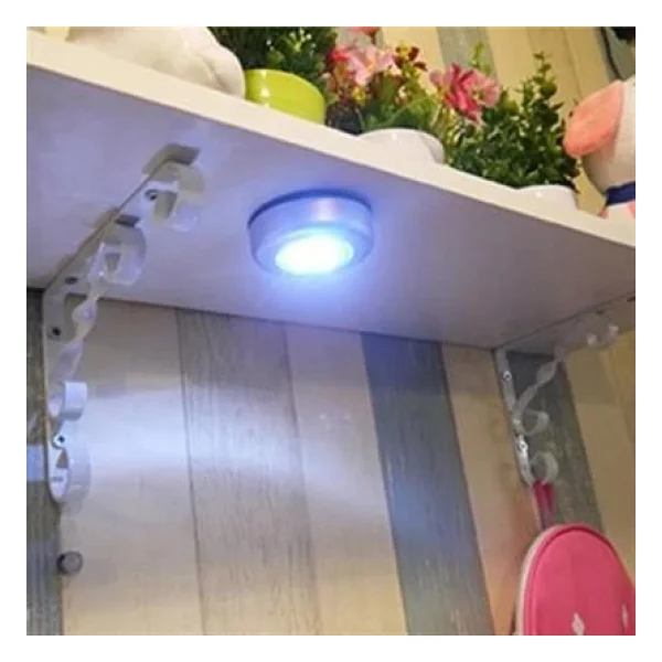 Kablosuz Spot Pilli Dokunmatik LED Lamba 3 Ledli Dolap Lambası - Görsel 10