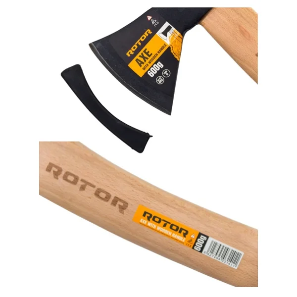 Rotor Fiber+Ahşap Saplı 1360gr+600gr 2'li Balta Nacak Seti - Görsel 5