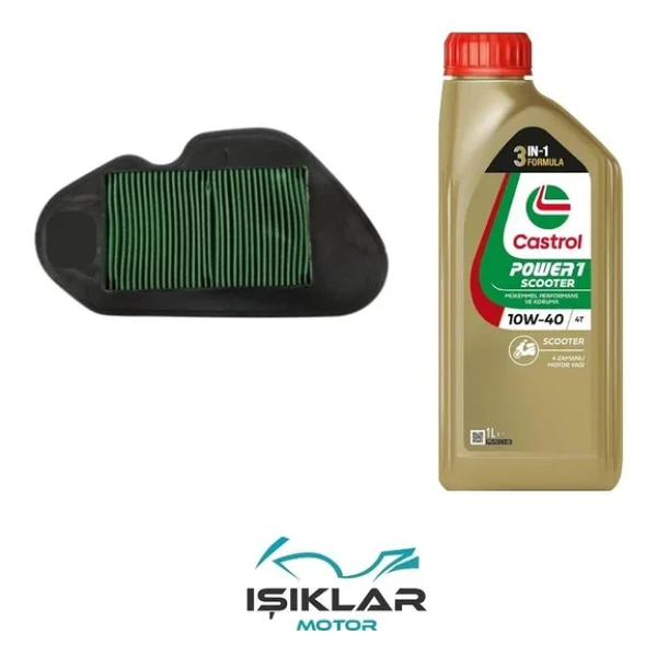 Hero Dash 125 Castrol Yağ Ve Hava Filtre Bakım Seti Bs0013 - Görsel 3