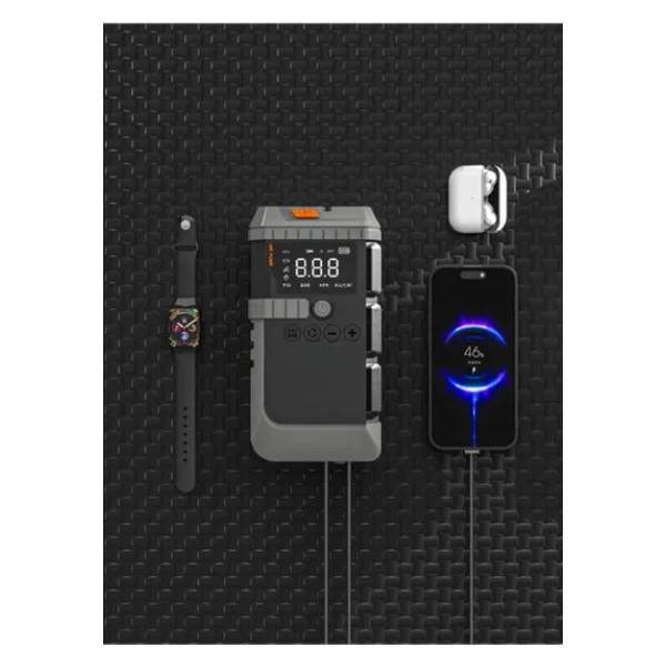Bagajon Lensun Ls99 Akü Takviye Cihazı 19.800 mAh 4'ü 1 Arada Powerbank, Hava Kompresörü, Lcd Ekran,150psi - Görsel 9